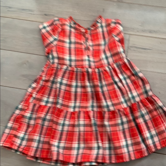Cat & Jack Red Plaid Casual Dress - Picture 4 of 4